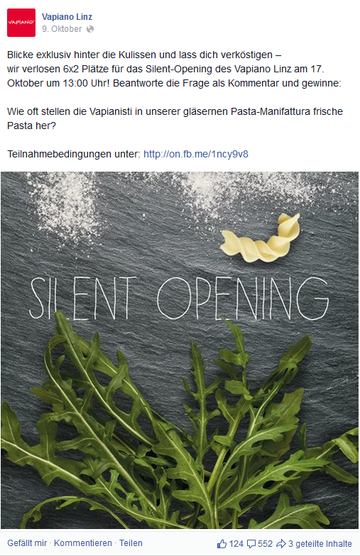 Vapiano- Silent Opening