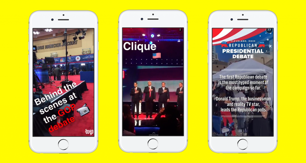 Snapchat-Kampagne zum Wahlkampf in den USA
