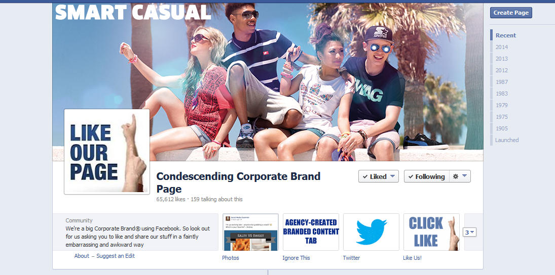 corporate brand page