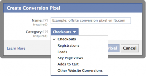 Create Facebook Conversion Tracking Pixel